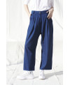 WIDE LEG TROUSERS IN DENIM