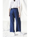 PANTALÓ AMPLE AMB PLECS DENIM