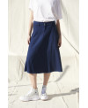 DENIM SKIRT WITH IRREGULAR SEAMS