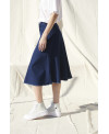 DENIM SKIRT WITH IRREGULAR SEAMS