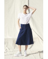 DENIM SKIRT WITH IRREGULAR SEAMS