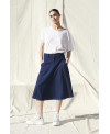 DENIM SKIRT WITH IRREGULAR SEAMS