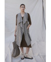 ECRU LONG STRIPED WAISTCOAT