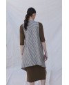 ECRU LONG STRIPED WAISTCOAT