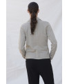 PLUSH FABRIC FITTED JACKET IN SALVIA