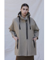 ELASTIC SERGE PARKA IN SALVIA