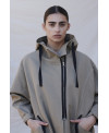 ELASTIC SERGE PARKA IN SALVIA