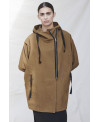 RECYCLED COTTON TWILL PARKA IN TOASTED