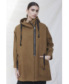 RECYCLED COTTON TWILL PARKA IN TOASTED