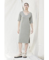 SALVIA ELASTIC V-NECK DRESS