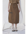 TOASTED ELASTIC SERGE SKIRT