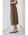 TOASTED ELASTIC SERGE SKIRT