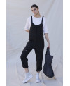 BLACK ICONIC POPLIN JUMPSUIT