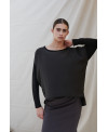 BLACK OVERSIZED LYOCELL T-SHIRT