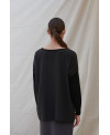 BLACK OVERSIZED LYOCELL T-SHIRT