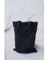 Leather tote bag BLACK