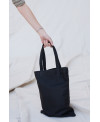 Leather tote bag BLACK