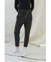 DISPLACED ZIPPER TROUSERS BLACK