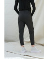 DISPLACED ZIPPER TROUSERS BLACK