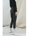 DISPLACED ZIPPER TROUSERS BLACK