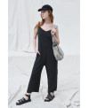 PETO TENCEL OVERSIZE Y TIRANTES NEGRO