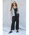 WIDE ELASTIC TROUSERS BLACK