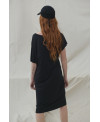 VESTIDO ELÁSTICO CON HEBILLA NEGRO