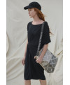 VESTIDO ELÁSTICO CON HEBILLA NEGRO