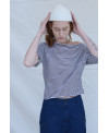 IRREGULAR SHORT SLEEVE T-SHIRT IN BLACK