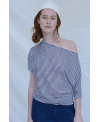 IRREGULAR SHORT SLEEVE T-SHIRT IN BLACK
