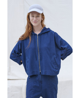 Chaqueta con capucha azafrán
