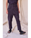 PURPLE STRIPED TROUSERS