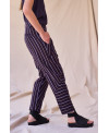 PURPLE STRIPED TROUSERS