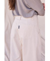 PANTALÓN PLIEGUES CENTRALES DE ALGODÓN RECICLADO CRUDO