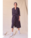 VESTIDO CAMISERO RAYAS MORADO