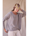 CAMISETA OVERSIZE DE LYOCELL TOMILLO