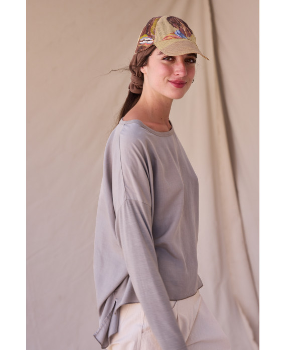 CAMISETA OVERSIZE DE LYOCELL TOMILLO