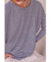 WHITE STRIPED LONG SLEEVE ICONIC T-SHIRT