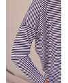 WHITE STRIPED LONG SLEEVE ICONIC T-SHIRT