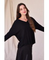 SAMARRETA OVERSIZE DE COLL PIC EN NEGRE