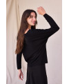 SAMARRETA OVERSIZE DE COLL PIC EN NEGRE