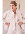 ORGANIC COTTON DOUBLE JACKET IN ECRU
