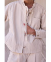 ORGANIC COTTON DOUBLE JACKET IN ECRU