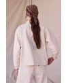 ORGANIC COTTON DOUBLE JACKET IN ECRU