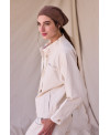 ORGANIC COTTON DOUBLE JACKET IN ECRU