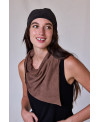 LEATHER SCARF IN BROWN