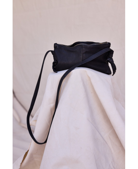 Bossa petita de pell NEGRE
