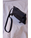 Small leather bag knots BLACK