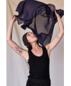 SILK AND COTTON PURPLE FOULARD