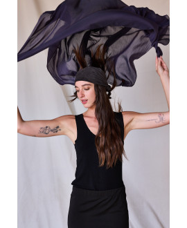FOULARD DE COTÓ I SEDA MORAT